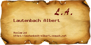 Lautenbach Albert névjegykártya